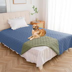 Waterproof Couch Cover for Dogs Washable, Reversible Dog Bed Blanket Pet Sofa Furniture Protector(68x82 Inch, Blue+Green)