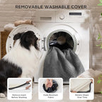 Bedsure Giant Dog Bed for Jumbo Dogs - 53" x 36" Flat Pet Beds with Removable Washable Cover, Orthopedic Egg Crate Foam Mat for Long-Bodied Pets Up to 120 lbs