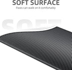 ESTHELLO Cat Litter Mat, Cat Litter Trapping Mat, Honeycomb Double Layer Design, Easy to Clean,Washable (24’ ’ x 15’ ’ Black