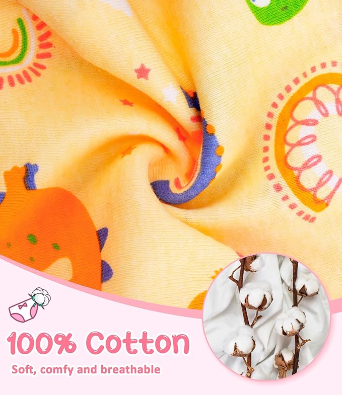 Girls and Toddlers 100% Cotton Underwear Tagless Soft Panties Size 2-3T,4-5T,6,8,10,12 (6-Pack)