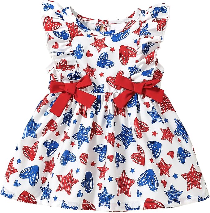 Mioglrie Baby Girl Dress Summer Girl Clothes Infant Outfits Newborn Ruffle Sleeveless Sundress Cute Dresses for Girls