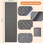66.93x19.68x0.32 inch Thickened Cat Wall Scratcher Carpet, Cat Climbing Wall, Durable Cat Wall Furniture, Tall Cat Scratching Post, Wall Scratchers for Indoor Cats, Couch Sofa Protector (Grey)