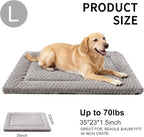 Dog Bed Mat - Dog Crate Pad - Reversible Mat for Pet Comfort - Soft Bed Crate Pads for All Seasons - Durable, Machine Washable Mat for Crates, Travel, and Home (Light Gray, 35" L*23" W*1.5" Th)