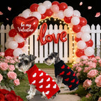 2 Pack Valentines Dog Sweater, Knit Pet Small Dog Sweater Holiday Valentine’s Day Outfit Clothes for Small Medium Large Dogs Pets (Red & Black, Large)