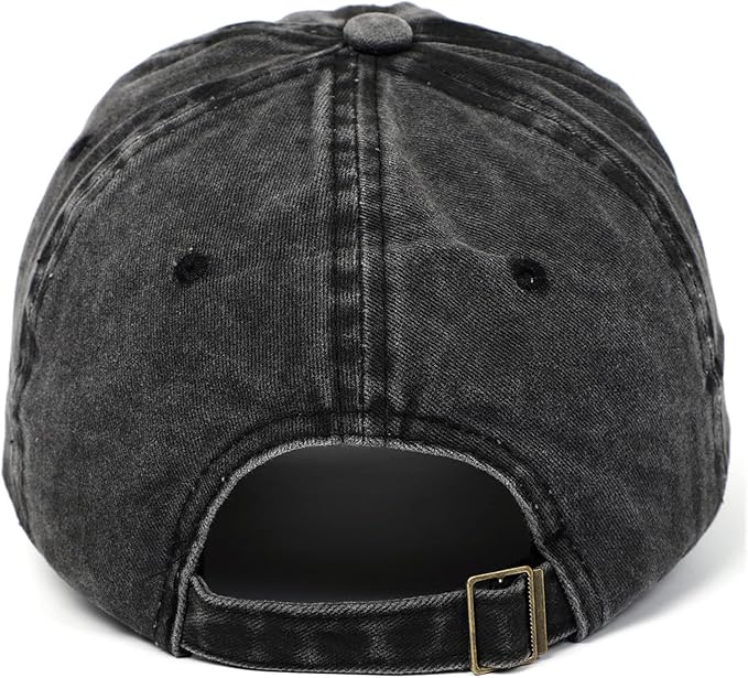CORIRESHA Cat Mom Baseball Cap Washed Denim Cotton Adjustable Unisex Hat