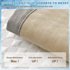 OTOB Cooling Dog Couch Cover Ice Silk Fiber, Washable & Non Slip Sofa Protector, Soft Pet Bed Mat, Durable Pet Friendly Sofa Covers(Cream, 28"*70")
