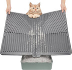 UPSKY Cat Litter Mat, Large Kitty Litter Trapping Mat Soft on Kitty Paws, Litter Box Mat Keep Floor Clean, 31" x 24" Waterproof and Washable Trapping Mats Catcher Pad for Scatter Control