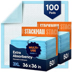 Chucks Pads Disposable Adult Underpads [100-Pack] 36"x36" XXXL Super-Absorbent Incontinence Bed Pads – Large Leak-Proof Mattress Protector Pee Pads for Adults, Seniors, Kids & Pets