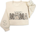 Personalized Dog Breed Mama Sweatshirt, Custom Paw Print Sweater, Cozy Pet Lover Outfit, Unique Gift