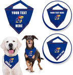 Pets First NCAA Kansas Jayhawks Personalized Tie Around Bandana for Dogs & Cats, Size Large/X-Large. Custom Dog Bandana Scarf Bib for Pet Cat Dog. The Ultimate Game-Day & Party Customizable Bandana