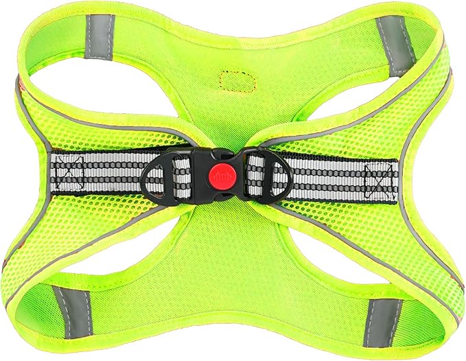 ROYPET Step-in Air Dog Harness, All Weather Mesh Step in Vest Harness for Small and Medidum Dogs and Cats, Adjustable Soft Padded Dog Vest with Easy Control Handle for Dogs Pets (Neon Green, XL)