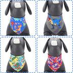 30 Pcs Dinosaurs Dog Bandanas for Small Dogs Stitch Dog Bandana Bulk Reversible Print One Side Polyester Puppy Scarves Party Grooming S