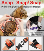 Cat Harness and Leash for Walking Escape Proof Soft Adjustable Cat Leash Breathable Comfortable Vest Easy to Wear Kitten Harness for Outdoor Travel Orange M