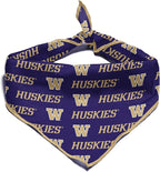 Washington Huskies Officially Licensed Bandana for Dogs and Cats | Fits Pets Great Gift Idea | Easy-to-Tie (Small, 13")
