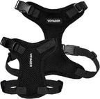 Voyager Step-in Pet Harness - All Weather Mesh, Adjustable Step in Harness for Cats and Dogs by Best Pet Supplies - Black, L