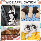 Tegeme 12 Pieces Fleece Blankets for Pets Dog Puppy Paw Print Cat Bedding Cover Blanket for Small Animals Pig Cage Liner Sleep Mat Pad Kitten Soft Warm(Cute Style,31 x 36 Inches)