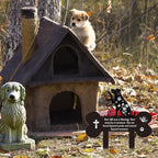 Pet Grave Markers Dog - Metal Memorial Plaques Garden Stakes for Outside Dogs Headstone Decor for Yard