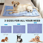 MARUNDA Dog Cooling Mat, No Need to Freeze Or Refrigerate This Cool Pet Pad Cat Mats- Keep Your Pet Cool, Machine Washable.(36" x 24" (L-Crate), Blue)