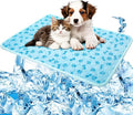 Dog Cooling Mat Self-Cooling Mat for Dogs Non-Slip Pet Cool Pad Cat Sleeping Pad Summer Blanket for Pets Foldable Washable for Kennel, Travel, Bed, Cars, Indoor and Outdoor Use (Blue, S(23*17inch))