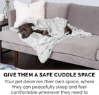 FurHaven Waterproof Throw Blanket For Dogs & Indoor Cats, Reversible Protective Pet Blanket, Extra Large, Long Faux Fur & Velvet, Mist Gray