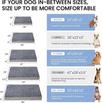 Jumbo Human Dog Bed, Orthopedic Memory Foam Pet Mat, Washable Dog Crate Bed with Cooling Gel, Removable Cover & Waterproof Lining