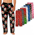 MyPupSocks Custom Pajama Pants for Pet Lover, Personalized Photo Face Printed Pajama Bottoms Sleepwear with Pockets