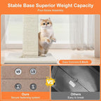 Cat Scratching Post 33 Inch Nature Sisal Cat Scratch Post for Indoor Cats, Large Cat Scratcher Protect Your Furniture, for All Breeds