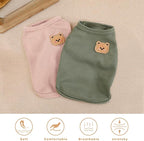 Waffle Knit Cat & Dog T Shirt for Small Dogs, Stretchable Puppy Shirt for Sphynx Cats & Small Breeds, Pet Clothes | Breathable Summer/Winter Apparel for Newborn(2PCS Small)