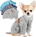 3 Pack Dog Sweaters for Small Dogs Girl Boy Winter Fleece Clothes Warm Soft Dog Sweatshirt Outfit for Dogs Cats Pet Apparel