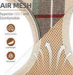 PUPTECK Soft Mesh Dog Harness Small Sized and Leash Set Pet Puppy Cat Comfort Padded Vest No Pull Harnesses, Beige Plaid, Openable Neck, New M