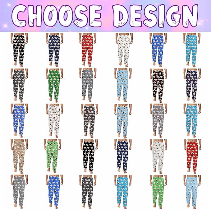 Custom Couple Pajama Pants Sock with Funny Face, Personalized PJ Anniversary Birthday Women Men Pants