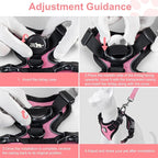 Cat Harness and Leash for Walking,Airtag Cat Harness and Leash Set with Integrated Hidden type Air Tag Holder,Escape Proof Reflective Adjustable Vest Harnesses with Apple Air Tag Case for Cats,Puppies