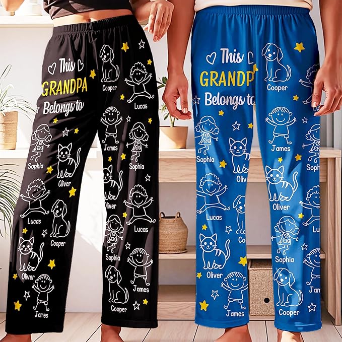 Personalized Face Pajama Pants for Men Women Custom Photo Printed Pajamas Bottoms Trousers Gift for Christmas Birthday