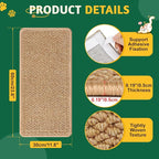 Corner Cat Scratcher | Cat Scratchers Wall Mounted with Faux Sisal & Carpet Pad, 23.6x11.8 Inch Furniture Protector for Indoor Cats to Protect Couches & Walls