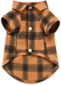 Koneseve Dog Shirt Plaid Dog Clothes for Small Dogs Boy Girl Cat Clothes Soft Puppy Outfit Adorable Pet T-Shirts Kitten Grid Costume Apparel Thanksgiving Christmas Clothing (Yellow; XL/Extra Large)