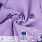 QBLEEV Cat Clothes, Soft Cat Sweaters for Cats Only, Kitten Surgery Recovery Suit Onesie Pajamas, Four Legs Cats Shirts Apparel Clothing for Hair Loss Prevention, Purple, S
