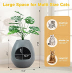 Eggloa6 Cat Litter Box Enclosure with 5PCS Litter Box Liners Plant Litter Box Large DIY Litter Box Furniture w/Cat Litter Mat, Smart Odor Removal System for Cats Kitty Bunny