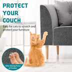 Climbing Cat Scratcher Mat Trimmable Cat Scratching Post Carpet 157.4’’x15.8’’ Self Adhesive Carpet Mat Pad Replacement for Cat Tree Shelves Post Couch Wall Furniture Steps DIY Protector (Dark Gray)
