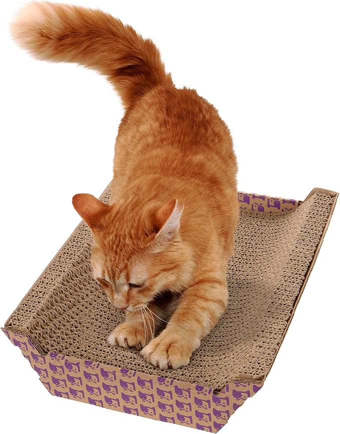 SmartyKat Super Scratcher Chaise Corrugated Cat Scratcher, Catnip Infusion Technology - Brown, One Size