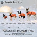 Dog Winter Coat, Warm Puffer Jacket with Fur-Safe Buckle & Leash Hole for Cold Weather, Water-Repellent Snow Vest, Breathable Thermal Apparel for Hiking & Active Dogs (Aurantium, X-Small)