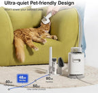 Neakasa 5 in 1 P0 Pro Dog Grooming Vacuum with Stand, 6.6lbs Lightweight Pet Grooming Kit, Lower-Noise Dog Clippers & Shedding Remover for Dogs and Cats