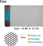 Pet & Garden Safeguard - 15.7IN x 16.4FT Roll - Black Plastic Netting, Multi-Use Decorative Fencing for Poultry, Dogs, Rabbits,Chicken and Snake Barrier