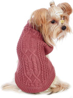 Stretchy Cat Sweater - 17 Colors & 6 Sizes | Snug Winter-Ready Knit for Boy/Girl Cats & Kittens(Maple Leaf Red, Small)