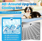 Mora Pets Dog Cooling Mat Breathable Cooling Pad for Dog Cats Washable Pet Cooling Mat for Indoor Outdoor Pets with Non-Slip Bottom 28 x 22 inch Light Blue Small