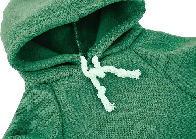 Green Dog Hoodie - Fleece Dog Sweater for Small & Medium Puppies
