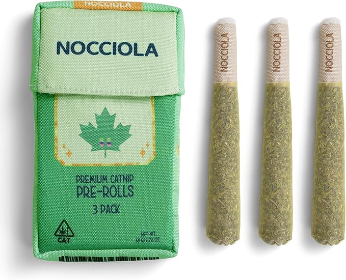 Nocciola 3 Pack Catnip Toys for Cats, Funny Cat Toys Filled with 100% Pure Organic Catnip, Safe Kitten Teething Chew and Kicker Toys, Stress Relieving Fun for Indoor Cats