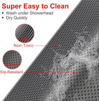 Cat Litter Box Mat: 36"x 30" Waterproof Kitty Cat Litter Trapping Mat, Easy-clean Double-layer Scatter Control Pad Rug (Grey)