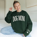 moonloom Dog Mom Sweatshirt, Animal Lover Gift, Custom crewneck with pet name on sleeve