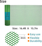 Pet & Garden Safeguard - 15.7IN x 16.4FT Roll - Green Plastic Netting, Multi-Use Decorative Fencing for Poultry, Dogs, Rabbits,Chicken and Snake Barrier