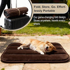 Dog Crate Pad, Ultra Soft & Anti-Slip Kennel Mat, Secure Fit for Metal Crates & Dog Cages, Washable Cozy Bed for Small Medium Large Dogs (Dark Brown, M(28"*16"*1.5"))